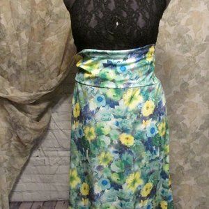 ✔️LuLaRoe Floral Maxi Skirt in Blue, Yellow, Green, EUC